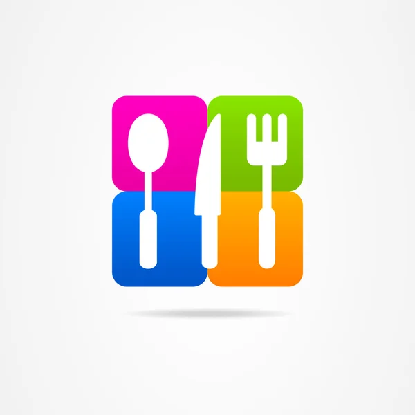 Cucina set logo icona segno — Vettoriale Stock