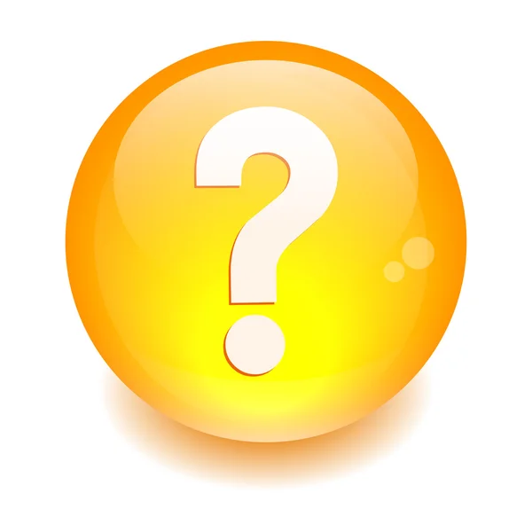 Sphère bouton question icône — Image vectorielle