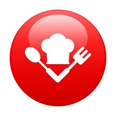 Bouton Internet mutfağı simgesi kırmızı
