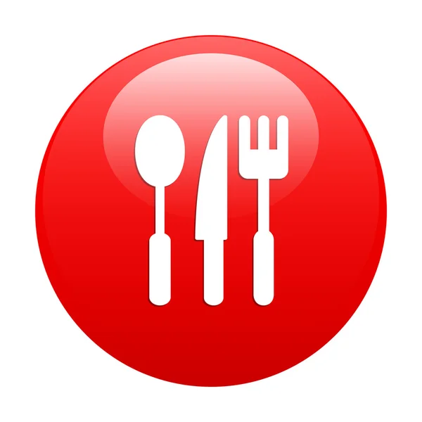 Bouton internet cuisine red — Stock Vector