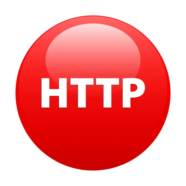 Bouton internet http rood — Stockvector