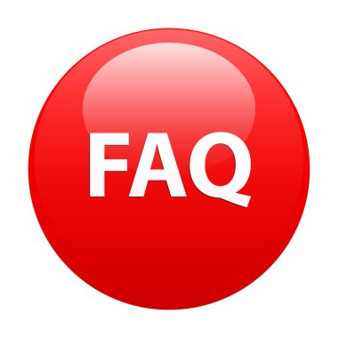 Bouton internet soru faq simgesi kırmızı