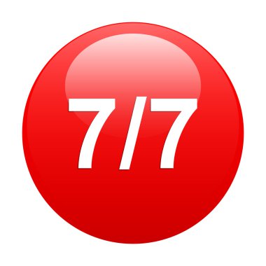 Bouton internet 77 simgesi kırmızı