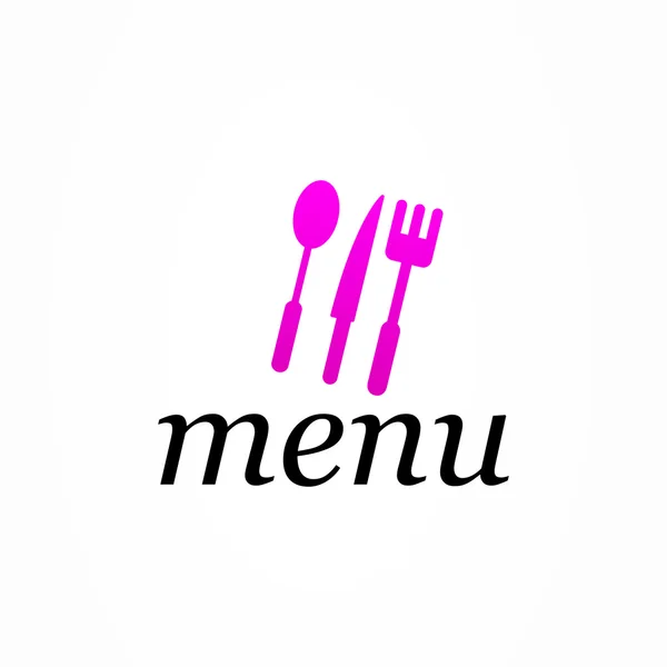 Mutfak işareti simgesi tabak, kaşık, çatal, bıçak seti — Stok Vektör