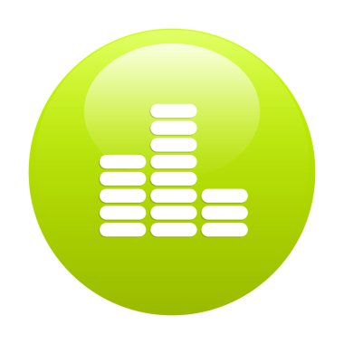 Bouton internet equalizer musique icon green