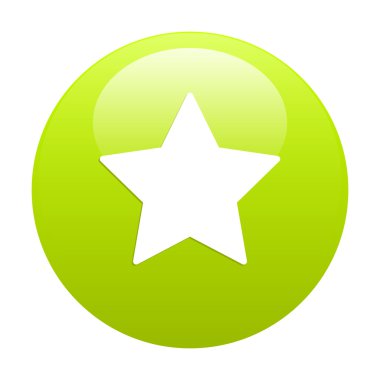 Bouton web favori yıldız simgesi yeşil
