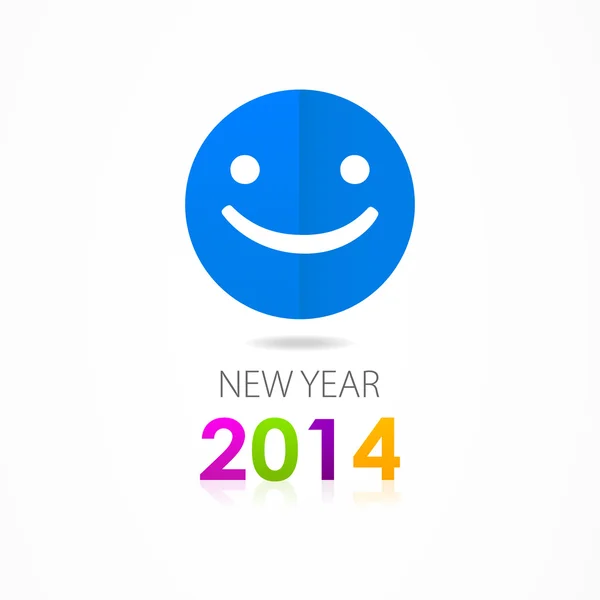 Christmas smile icon 2014 — Stock Vector