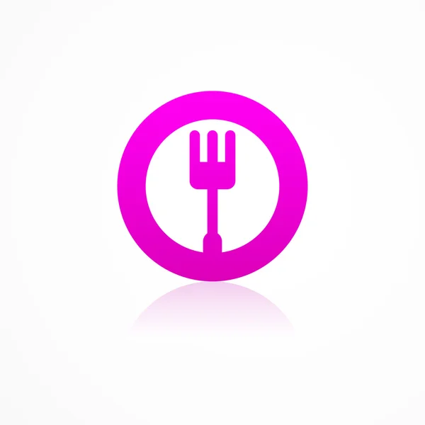 Fourche de cuisine icône web — Image vectorielle