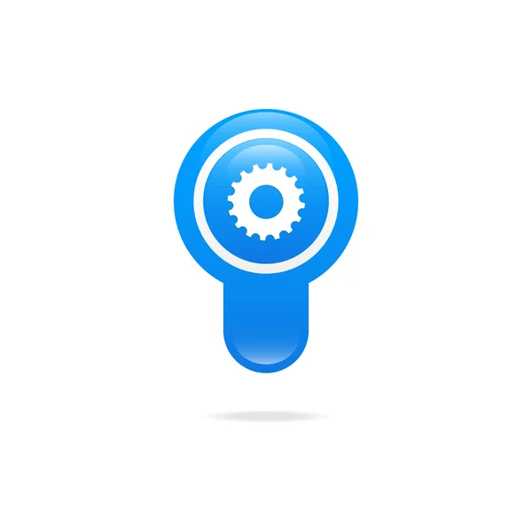 Setting pointer button 3d icon — Stock Vector