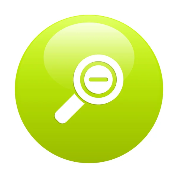 Button loupe magnifying glass icon green — Stock Vector