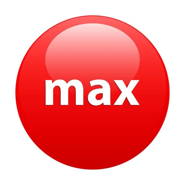 Düğme maksimum hızlanma kırmızı — Stok Vektör