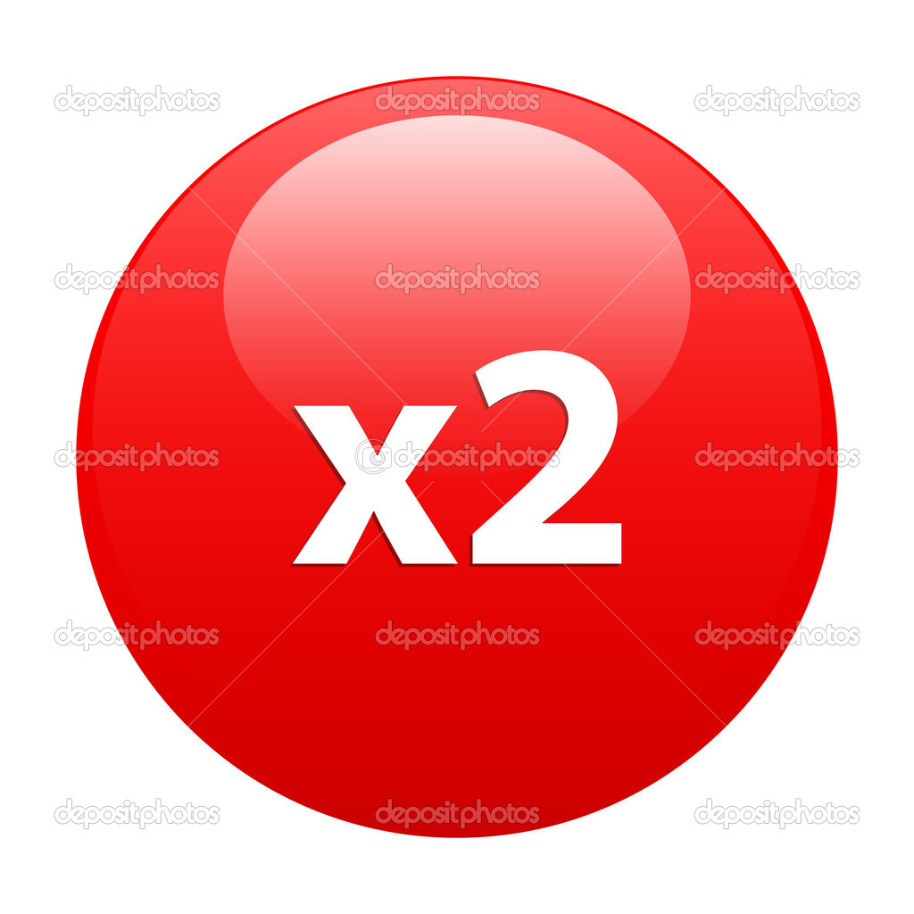 Button accelerated Internet 2x red
