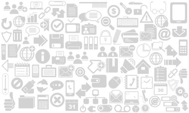 Business icons set buttons on white background clipart