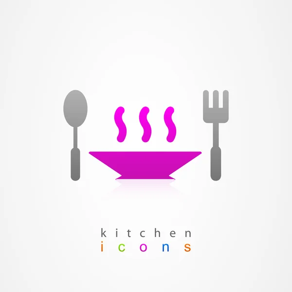 Kuchyňské nádoby na bílém pozadí — Stockový vektor