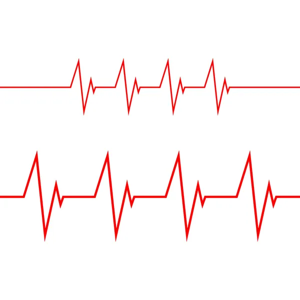 Cardiogramma su sfondo bianco — Vettoriale Stock