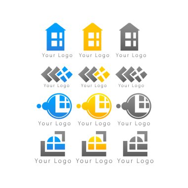 Beyaz arka plan üzerinde iş marka işaretleri