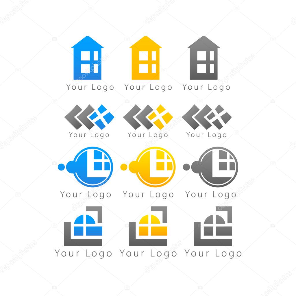 Business brand marks on white background
