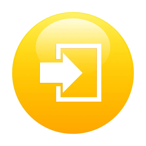 Bouton internet connectie pictogram oranje — Stockvector