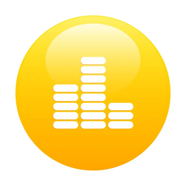 Bouton ecualizador de internet musique naranja — Vector de stock