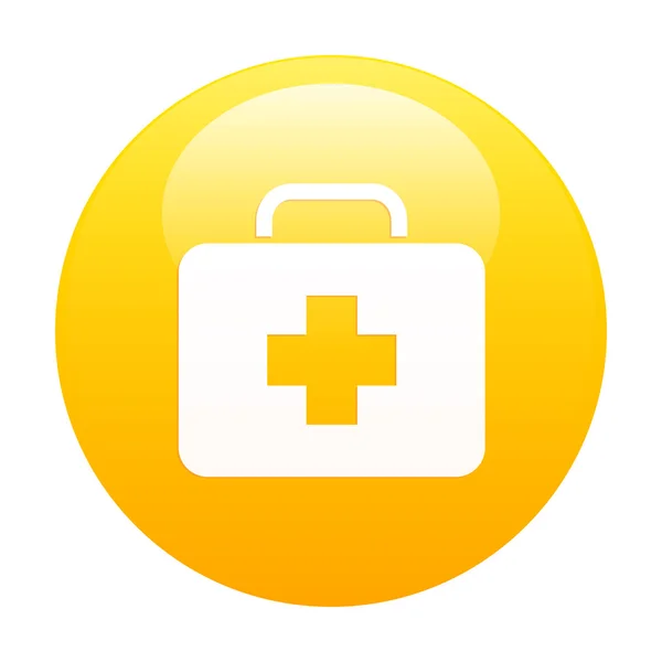 Bouton internet gezondheid pictogram oranje — Stockvector