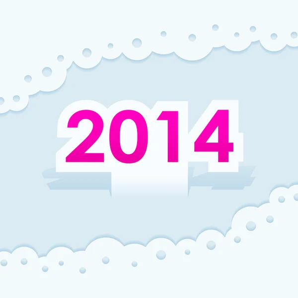 Ano Novo 2014 ícone cartão — Vetor de Stock
