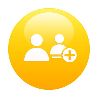 Bouton internet kişi simgesi turuncu