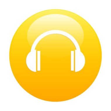 Bouton internet kulaklık simgesi turuncu