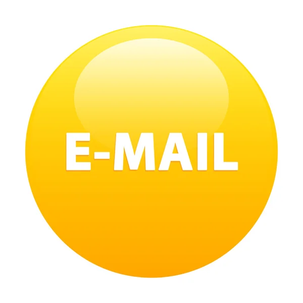 Bouton internet e-mail signo icono naranja — Archivo Imágenes Vectoriales