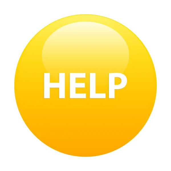Bouton ícone de ajuda de internet laranja —  Vetores de Stock