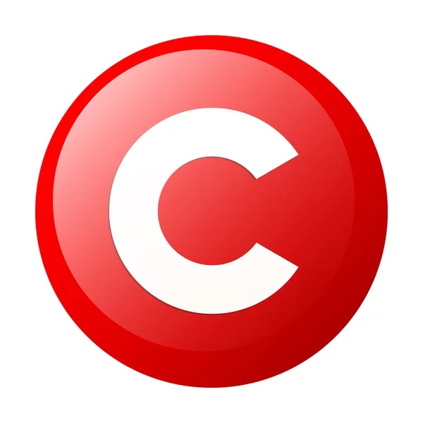 Bouton internet copyright icono fondo blanco — Vector de stock