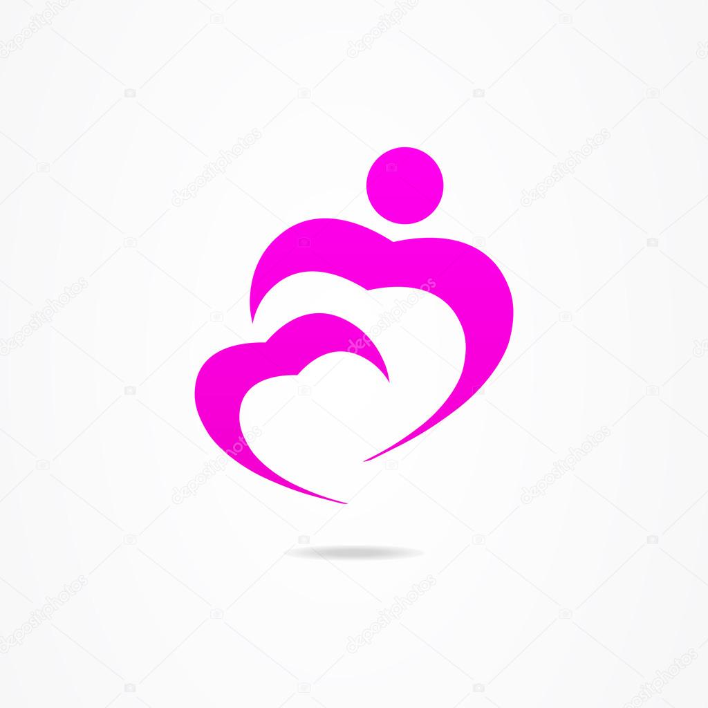 Logo business design heart man