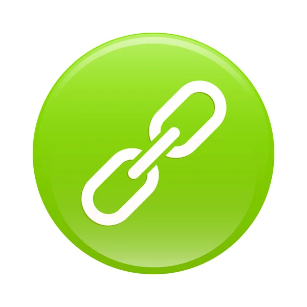 Bouton internet chaine lien ícone web verde —  Vetores de Stock