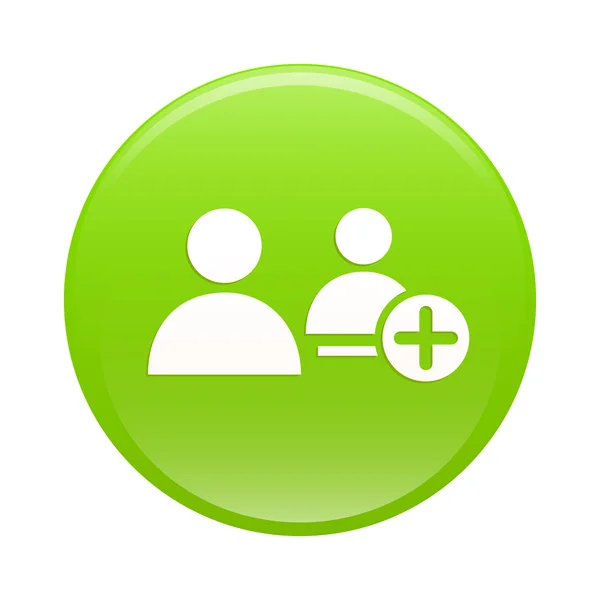 Bouton internet contact pictogram groen web — Stockvector