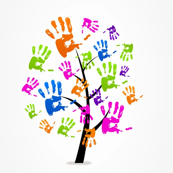 logo iş soyut ağaç el işareti