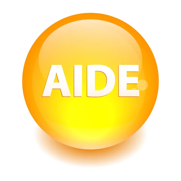 Bouton Internet Aide Symbol orange — Stockvektor