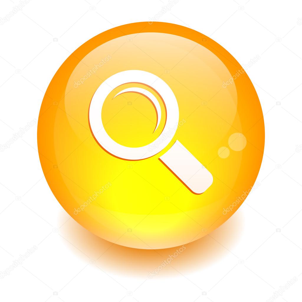 Bouton internet loupe zoom orange
