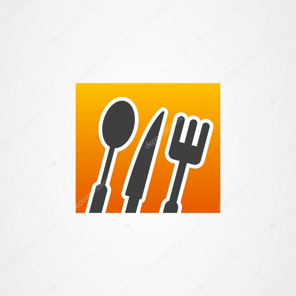 Kitchenware icon web fork knife spoon