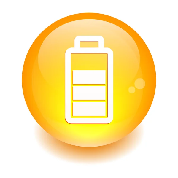 Bouton bourgeon internet beaucoup batterie energie orange — Image vectorielle