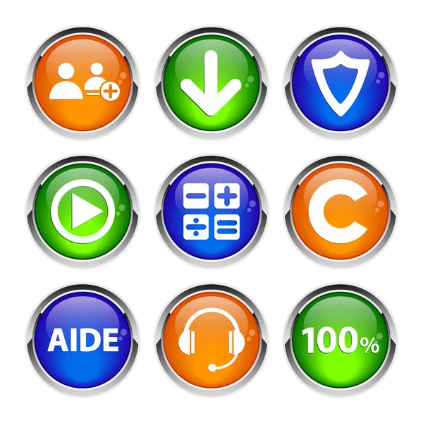 Collection 3d buttons — Stock Vector