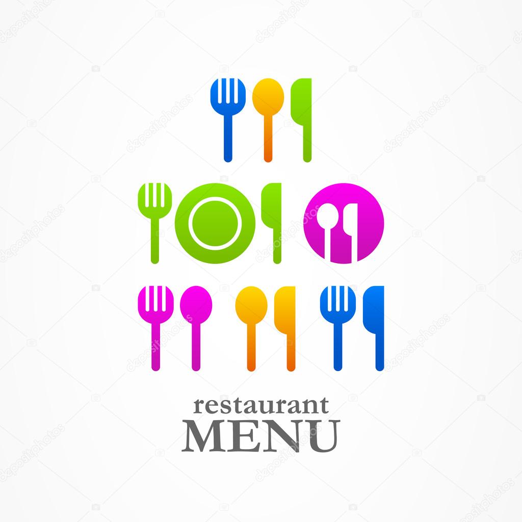 Kitchen spoon fork knife web icons