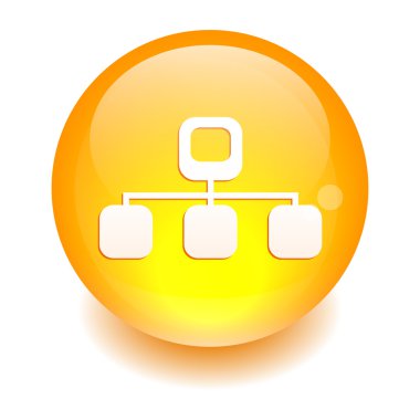 düğme web ağ bilgi simgesi turuncu