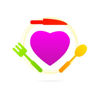 mutfak soyut kalp ayarla