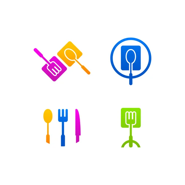 Cozinha ícone de negócios menu web logo — Vetor de Stock