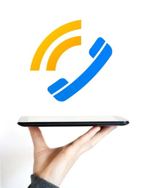 Бизнес-сигнал логотип телефонный звонок WiFi — стоковое фото