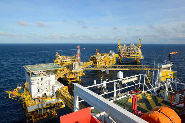 The offshore oil rig.