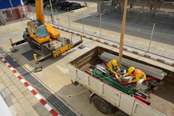 Gruppe der Arbeiter — Stockfoto