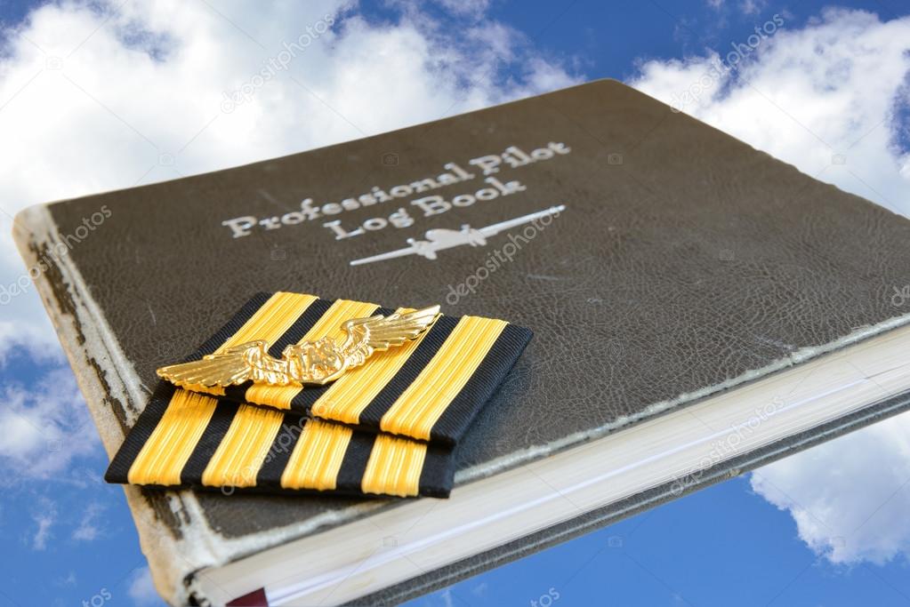 Pilot log book and pilot sign.