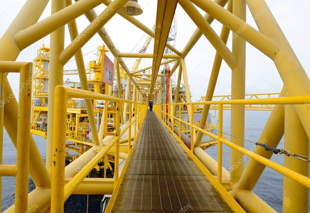 The offshore oil rig.