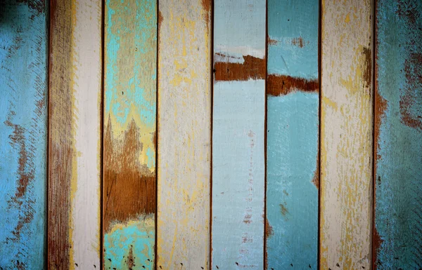 La vieja pared de madera pintada — Foto de Stock