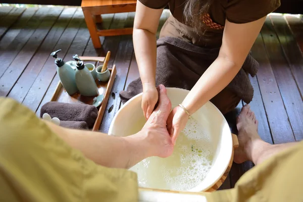 Spa tajski masaż stóp — Zdjęcie stockowe